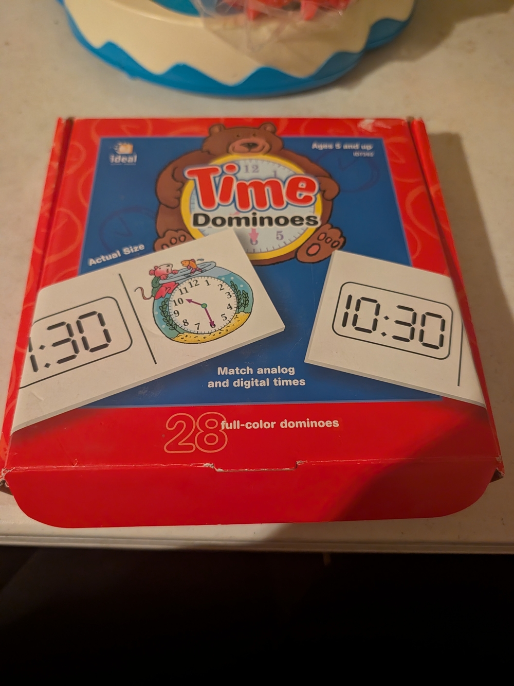 Ideal Time Dominoes Educational Game Full-Color Complete Game Ages 5+ complete!